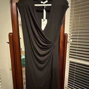 Tommy Bahama Black Draped Maxi Dress